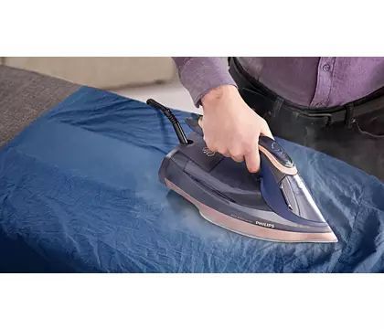 Праска Philips Azur 8000 Series, 3000Вт, 350мл, паровий удар -260гр, постійна пара - 85гр, нерж. сталь, темно синій