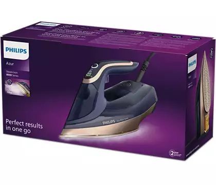 Праска Philips Azur 8000 Series, 3000Вт, 350мл, паровий удар -260гр, постійна пара - 85гр, нерж. сталь, темно синій