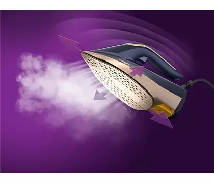 Праска Philips Azur 8000 Series, 3000Вт, 350мл, паровий удар -260гр, постійна пара - 85гр, нерж. сталь, темно синій