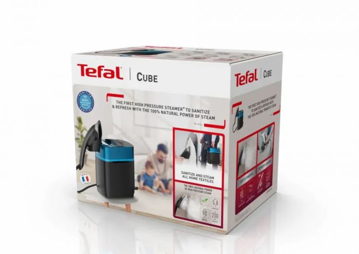 Прасувальна система Tefal IXEO Cube, 2170Вт, 1100мл, паровий удар -200гр, постійна пара - 90гр, нерж. сталь, чорно-синя
