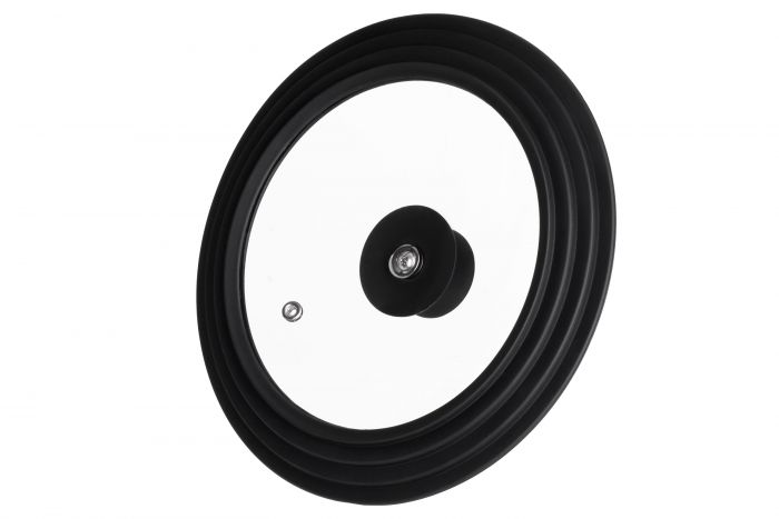 Кришка універсальна Ardesto Black Mars, Smart, 24х26х28см, термостійке скло, силікон