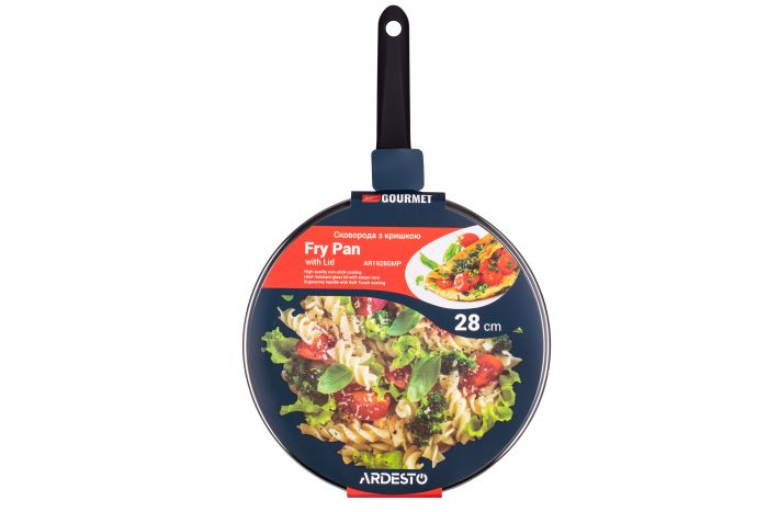 Сковорода з кришкою Ardesto Gemini Gourmet Aosta, 28см, алюміній, чорний