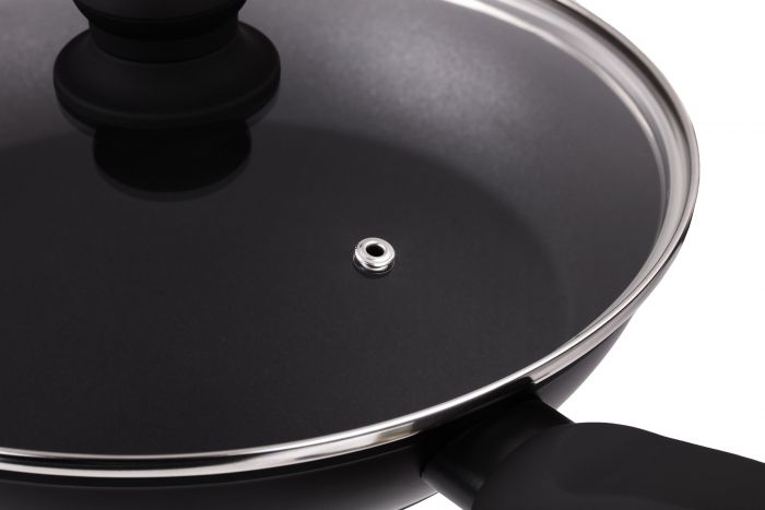 Сковорода з кришкою Ardesto Gemini Gourmet Aosta, 28см, алюміній, чорний