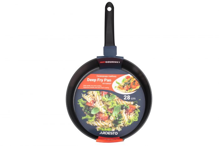 Сковорода глибока Ardesto Gemini Gourmet Bolzano, 28см, алюміній, чорний