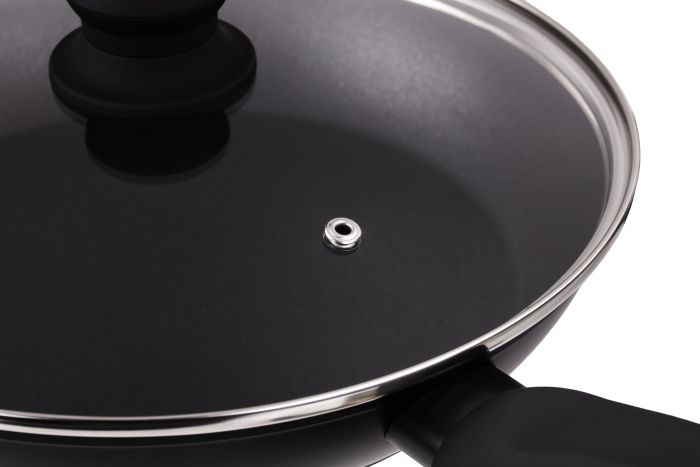 Сковорода з кришкою ARDESTO Gemini Gourmet Aosta, 26см, алюміній, чорний
