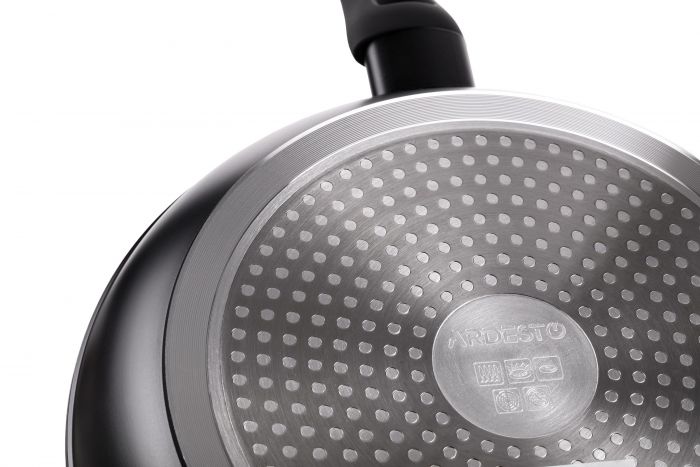 Сковорода з кришкою ARDESTO Gemini Gourmet Aosta, 26см, алюміній, чорний