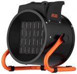 Теплова гармата електрична 2E Ceramic, 3кВт, 30м2, 280м3/год, керамічний нагрів. елемент (PTC), чорний, 2.85кг