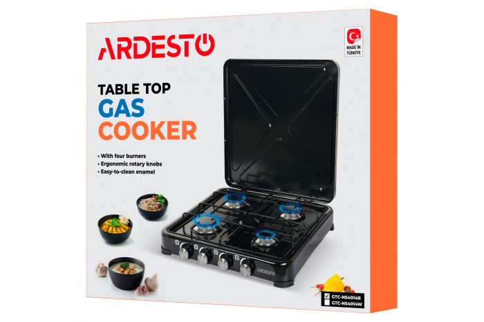 Плитка настільна Ardesto газова, тип газу LPG, конфорок - 4, чорний