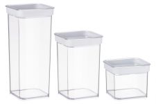 Набір контейнерів для зберігання продуктів Ardesto Fresh, 3шт, пластик, білий