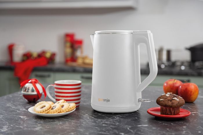 Електрочайник Gorenje 1.5л, пластик, білий матовий