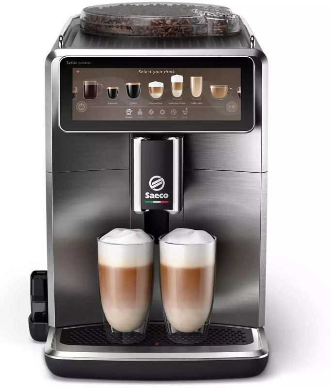Кавомашина Saeco Xelsis Deluxe 1.7л, зерно + мелена, автомат.капучинатор, авторецептів - 22, сріблястий