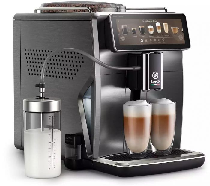 Кавомашина Saeco Xelsis Deluxe 1.7л, зерно + мелена, автомат.капучинатор, авторецептів - 22, сріблястий