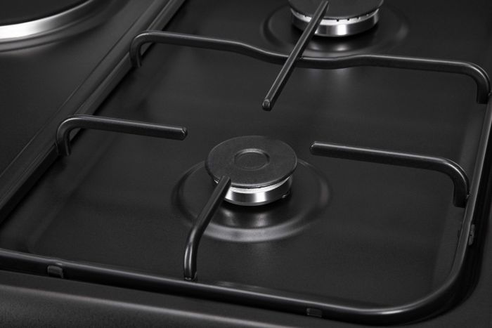 Плита ARDESTO комбі 2 газ + 2 електро, 58л, 60x60см, підсвічування, форсунки LPG (підключення газового балона), чорний