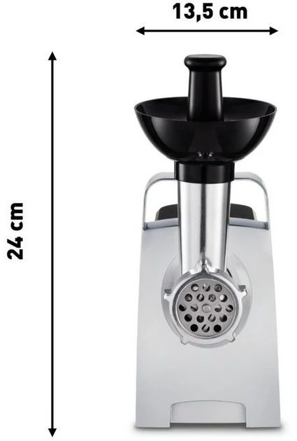 М'ясорубка Tefal HV1 7in1, 1400Вт, 1.7кг/хв, 2 решітки, насадка для ковбас, томатів, 3 терки, пластик, чорний