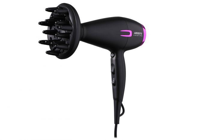 Фен Ardesto Violet PRO HD-Y221PRO ,1750-2100Вт, 2 швидкості, 3темп.режими,дифузор, чорний