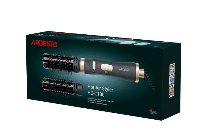 Фен-щітка Ardesto Gemini, 1000Вт, 2 режими, чорний