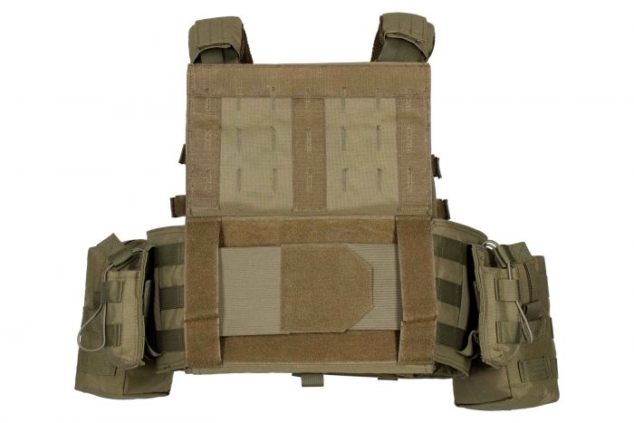 Плитоноска 2Е, Тип 1, з кишенями для бічного захисту і підсумками, Молле, зелена