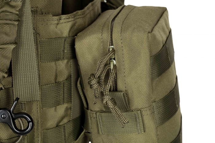 Плитоноска 2Е, Тип 1, з кишенями для бічного захисту і підсумками, Молле, зелена