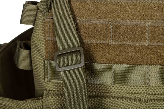 Плитоноска 2Е, Тип 1, з кишенями для бічного захисту і підсумками, Молле, зелена