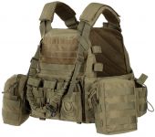 Плитоноска 2Е, Тип 1, з кишенями для бічного захисту і підсумками, Молле, зелена