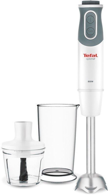 Блендер Tefal заглибний Optichef 800Вт, 3в1, чаша-800мл, чопер-500мл, турборежим, білий
