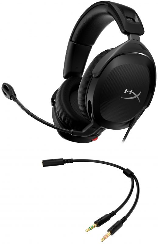 Гарнітура ігрова HyperX Cloud Stinger 2, mini-jack/dual 3.5мм, 2м/0.15м, чорний
