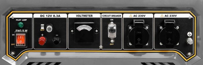 Генератор бензиновий GRAPHITE 230В, 2/2.2кВт, ручний стартер, 40кг