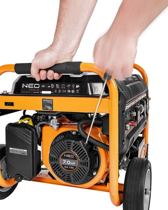 Генератор бензиновий Neo Tools 230В (1 фаза), 2.8/3кВт, електростарт, AVR, 45кг