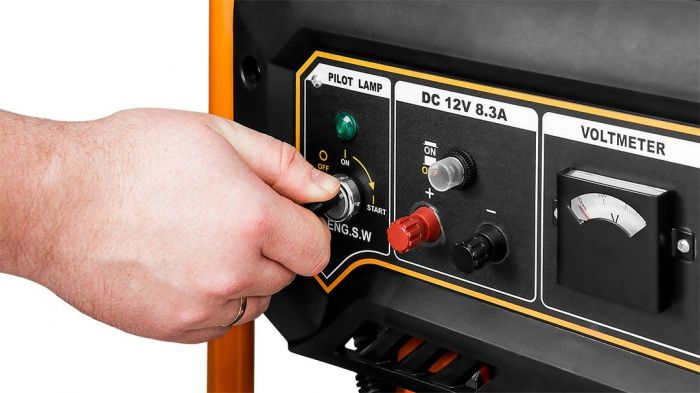 Генератор бензиновий Neo Tools 230В (1 фаза), 2.8/3кВт, електростарт, AVR, 45кг