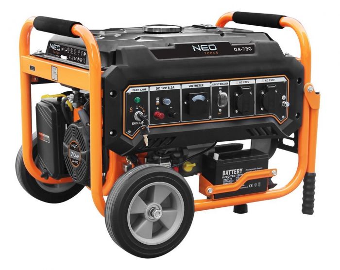 Генератор бензиновий Neo Tools 230В (1 фаза), 2.8/3кВт, електростарт, AVR, 45кг