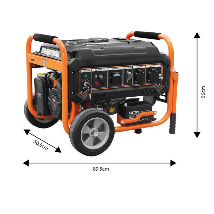 Генератор бензиновий Neo Tools 230В (1 фаза), 2.8/3кВт, електростарт, AVR, 45кг