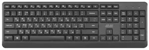 Клавіатура мембранна 2E KS220 106key, WL, EN/UK/RU, чорний