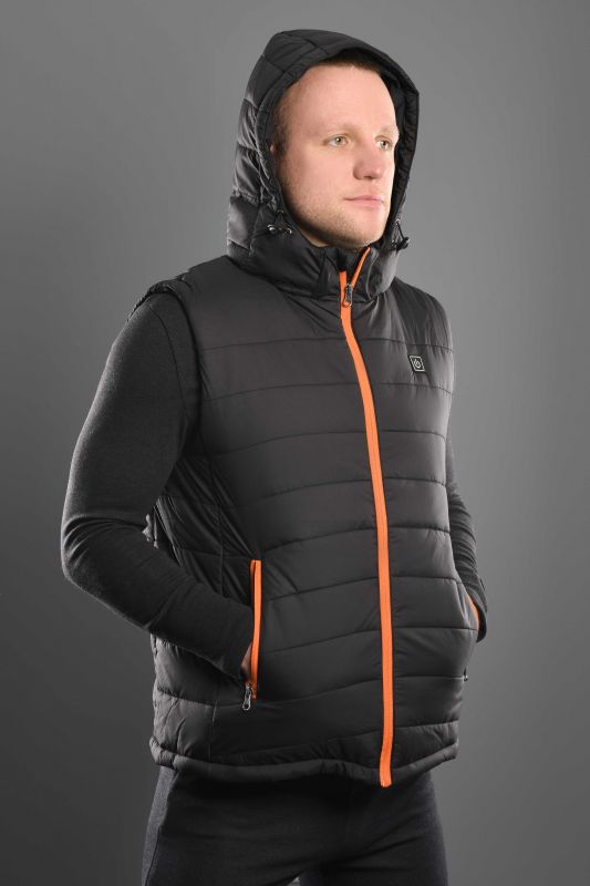 Жилет з підігрівом 2E Heat Power Plus Black з капюшоном, розмір XXL
