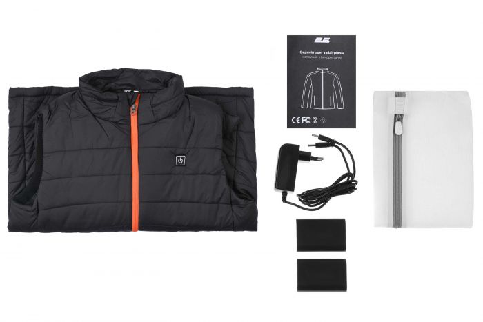 Жилет з підігрівом 2E Heat Power Plus Black з капюшоном, розмір XXL
