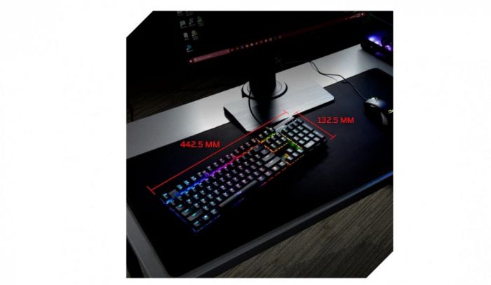 Клавіатура механічна HyperX Alloy Origins PBT 104key, Red, USB-A, EN/UA, RGB, чорний