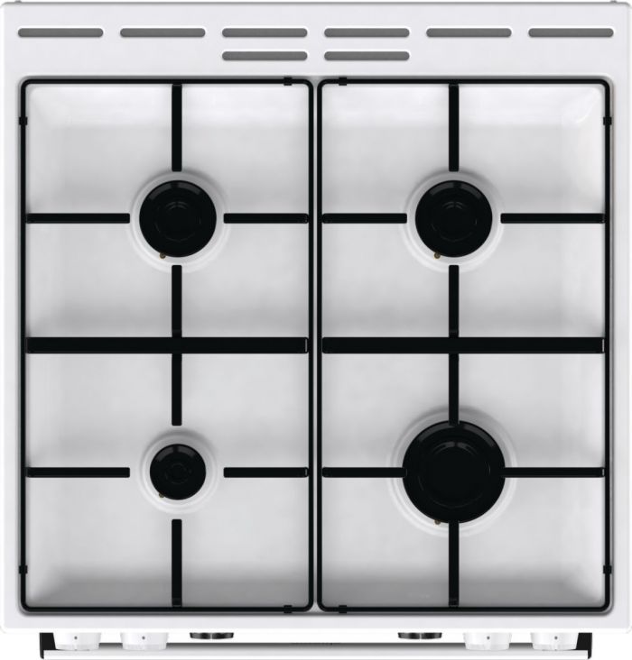 Плита Gorenje комбінована, 71л, 60x60см, дисплей, емальовані реш, програматор IconLed, білий