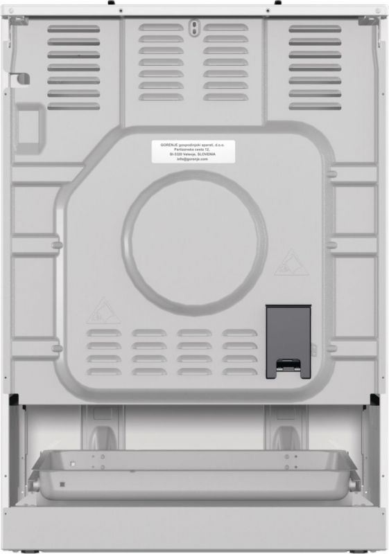 Плита Gorenje комбінована, 71л, 60x60см, дисплей, емальовані реш, програматор IconLed, білий
