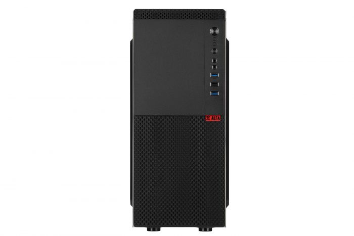 Корпус 2E Alfa E130 без БЖ 2xUSB3.0, 1xUSB2.0, 1x80мм, VGA 320мм, ATX, чорний