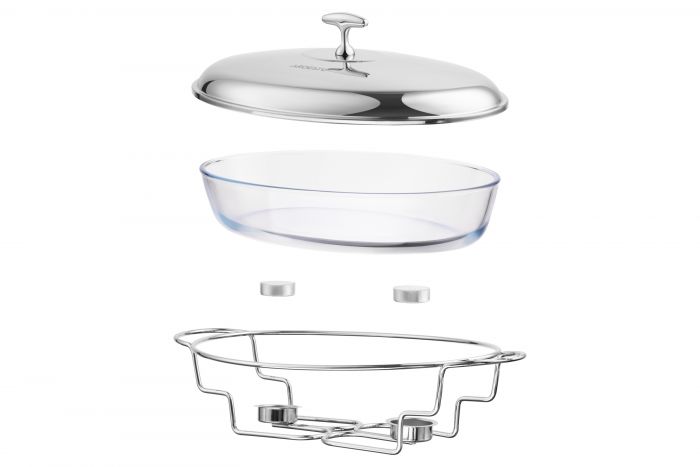 Марміт ARDESTO Black Mars, 3000л, скло, нержавіюча сталь, овальна, прозорий