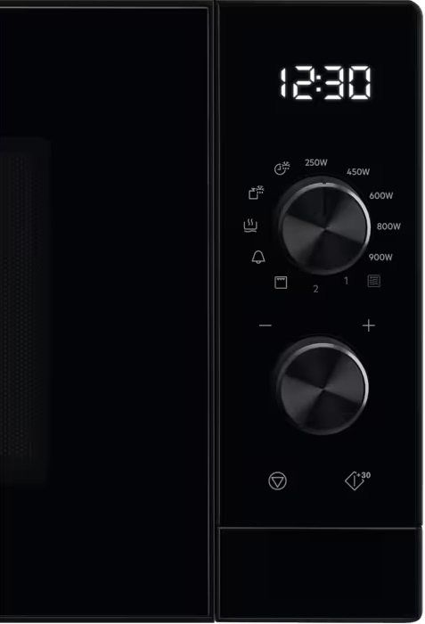 Мікрохвильова піч Electrolux, 25л, мех. керування, 900Вт, гриль, дисплей, інвертор, чорний