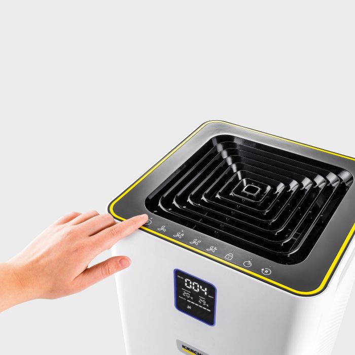 Очищувач повітря Karcher AF 30, 30м2, 200м3/год, дисплей, 2 HEPA фільтри, 4 режими,  інд. забр-ння, білий