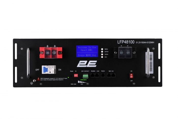 Акумуляторна батарея 2E LFP48, 48В, 100А•год, 19" LCD 16S