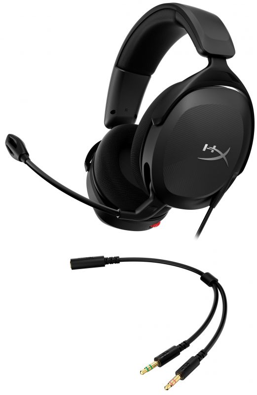 Гарнітура ігрова HyperX Cloud Stinger 2 Core, mini-jack/dual 3.5мм, 2м/0.15м, чорний