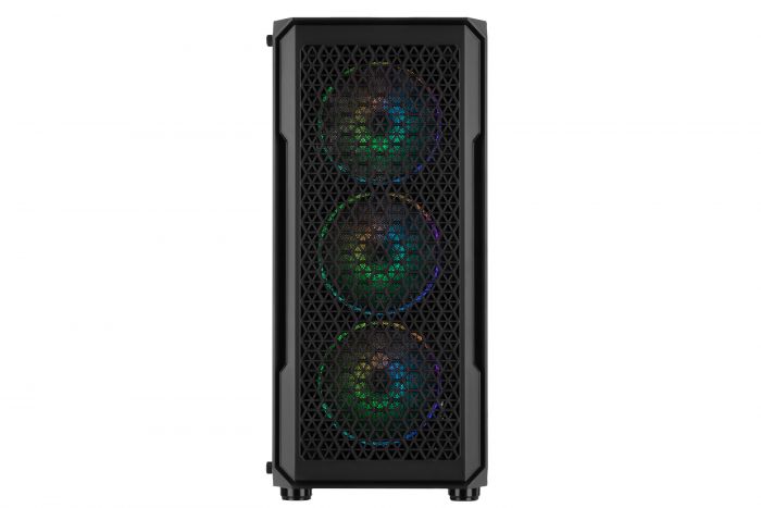 Корпус 2E GAMING Hexagon G338 без БЖ 2xUSB3.0, 1xUSBType-C, 3x120мм ARGB, 1x120мм, VGA 330мм, LCS ready, HUB, TG Side Panel, ATX, чорний