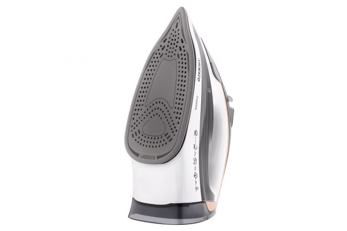 Праска Ardesto IR-B2245-E, 2400Вт, 400мл, паровий удар, електр. керування, керам. підошва, біло-сірий