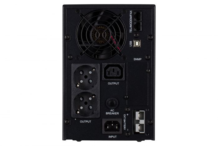 Джерело безперебійного живлення 2E PS1000L, 1000VA/800W, на зовнішні АКБ 2*12В, USB, 2xSchuko+1xC13