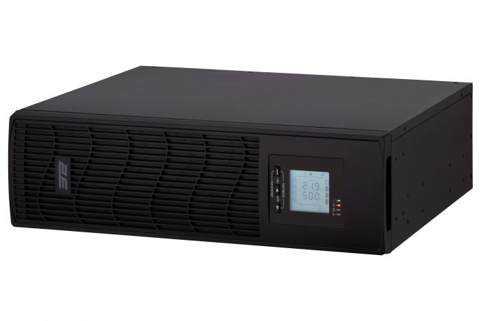 Джерело безперебійного живлення 2E PS1500RT, 1500VA/1200W, RT3U, LCD, USB, 3xC13, 3xSchuko