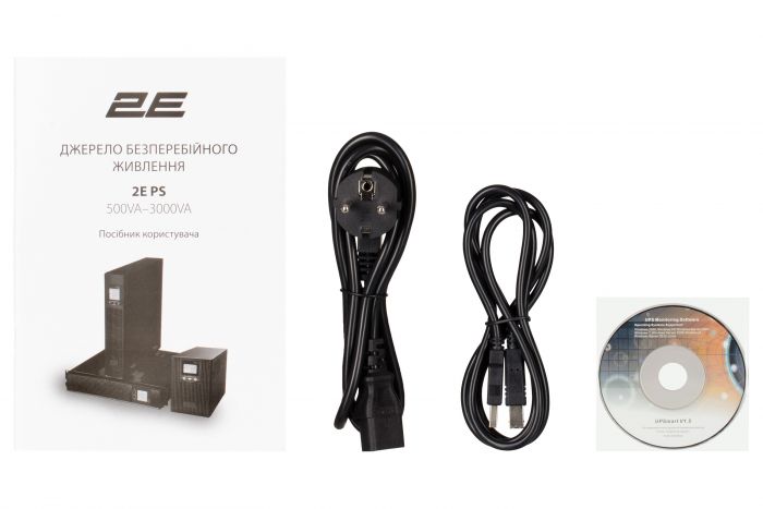 Джерело безперебійного живлення 2E PS1500RT, 1500VA/1200W, RT3U, LCD, USB, 3xC13, 3xSchuko