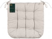 Подушка для стільця Ardesto Oliver, 40х40см, 100% бавовна, нап-ч: 50% холоф, 50% пп, бежевий