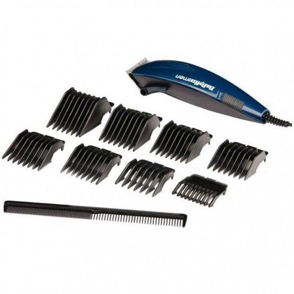 Машинка для стриження  Babyliss, від мережі, насадок-8, сталь, синій